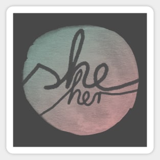 She Pronoun Pride Sticker